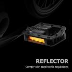 Folding Bike Pedals, Mountain Bike Pedals CNC Aluminum Bicycle Flat Pedals, 9/16'' with Reflective Strips | Non-Slip | Waterproof | Wide Flat Foldable Pedals for Ebike, Urban Commute, MTB Bikes