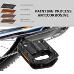 Folding Bike Pedals, Mountain Bike Pedals CNC Aluminum Bicycle Flat Pedals, 9/16'' with Reflective Strips | Non-Slip | Waterproof | Wide Flat Foldable Pedals for Ebike, Urban Commute, MTB Bikes