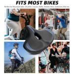CDYWD Oversized Bike Seat for Men & Women Comfort, Extra Wide Soft Padded Bicycle Seat Cushion, Large Comfortable Replacement Saddle for Peloton, Stationary Exercise Bike, Cruiser, Ebike, City Bike