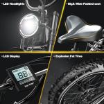 Folding Electric Bike for Adults,1500W Motor(Peak 2000W),35MPH 100Mile,48V 25Ah Battery,20" x 4.0 Fat Tire Foldable Electric Bicycle,Electric Mountain E-Bike,Hydraulic Disc Brake E-Bike