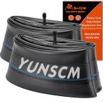 YUNSCM 2-PCS 20x4 Heavy Duty Fat Tire Tubes Schrader Valve Premium Butyl Rubber 20 Bike Tubes Compatible with 20x3.5/4.0 89/102-406 E-Bike/Mountain Bike/Street Bike Bicycle Tire Tubes