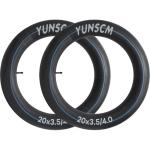 YUNSCM 2-PCS 20x4 Heavy Duty Fat Tire Tubes Schrader Valve Premium Butyl Rubber 20 Bike Tubes Compatible with 20x3.5/4.0 89/102-406 E-Bike/Mountain Bike/Street Bike Bicycle Tire Tubes