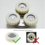 Micro Traders 3PCS 36 Teeth E-Bike Wheel Hub Motor Planetary Gears with Bearing Compatible with Bafang Motor 38mm Diameter Nylon Motor Gear, White