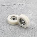 Micro Traders 3PCS 36 Teeth E-Bike Wheel Hub Motor Planetary Gears with Bearing Compatible with Bafang Motor 38mm Diameter Nylon Motor Gear, White