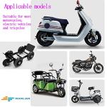 Flat Tire Boosters,Motorcycle/Ebike/Tricycle Flat Tire Wheel Puller Booster 5 Wheels Trailer Electric Emergency Help Self-Rescue Traile(Wheels Color Random)