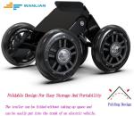 Flat Tire Boosters,Motorcycle/Ebike/Tricycle Flat Tire Wheel Puller Booster 5 Wheels Trailer Electric Emergency Help Self-Rescue Traile(Wheels Color Random)
