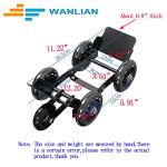 Flat Tire Boosters,Motorcycle/Ebike/Tricycle Flat Tire Wheel Puller Booster 5 Wheels Trailer Electric Emergency Help Self-Rescue Traile(Wheels Color Random)