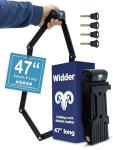WIDDER Very Long [47"] Security Folding Lock - Foldable Bicycle Lock with 4 Keys & Frame Mount Bracket, no Rattling - Ideal for Ebike & E Scooter with Key