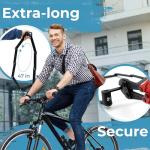 WIDDER Very Long [47"] Security Folding Lock - Foldable Bicycle Lock with 4 Keys & Frame Mount Bracket, no Rattling - Ideal for Ebike & E Scooter with Key