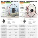 BAFANG Ebike Conversion Kit,48V 500W 750W Rear Hub Motor for 20"/26"/27.5"/700C Bike,Brushless Geared Electric Bike Kit with Battery&Intelligent Controller System for 135-142MM Rear Dropout Size Ebike