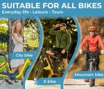 WIDDER Very Long [47"] Security Folding Lock - Foldable Bicycle Lock with 4 Keys & Frame Mount Bracket, no Rattling - Ideal for Ebike & E Scooter with Key