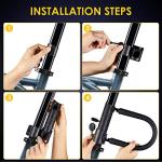 Bike U Lock,20mm Heavy Duty Combination Bicycle D Lock Shackle 4ft Length Security Cable with Sturdy Mounting Bracket and Key Anti Theft Bicycle Secure Locks