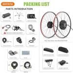 BAFANG Ebike Conversion Kit,48V 500W 750W Rear Hub Motor for 20"/26"/27.5"/700C Bike,Brushless Geared Electric Bike Kit with Battery&Intelligent Controller System for 135-142MM Rear Dropout Size Ebike