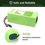 RANSYRI 36V 8Ah Universal Power Pack Rechargeable Battery with 42V 2A Adapter | 20A BMS & Waterproof Design(200-500W Systems)