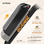 ACTBEST Apex Electric Bike for Adults, 27.5" Electric Mountain Bike with 21-Speed, Peak 1200W Motor 28MPH Top Speed, Max Range 55+ Miles, 499Wh Removable Battery E-Bike, Black