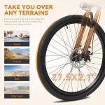 ACTBEST Apex Electric Bike for Adults, 27.5" Electric Mountain Bike with 21-Speed, Peak 1200W Motor 28MPH Top Speed, Max Range 55+ Miles, 499Wh Removable Battery E-Bike, Black