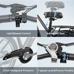 Jasion Roamer Electric Bike for Adults 1100W Peak Motor 528WH Removable Battery,up to 60miles 28MPH City Cruiser Ebike,26'' Commuter E Bike, 7-Speed Gears and Front Suspension Bicycles,Black Color