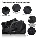 Rhinowalk Folding Bike Bag for 20/26 inch Folding BIkes - Waterproof Bicycle Travel Carrying Case Outdoors Bike Transport Bag for Cars Train Air Travel (Black 26inch)