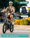 Gotrax R2 20" Folding Electric Bike with 55 Miles (Pedal-assist1) by 48V Battery, 20Mph Power by 500W, LCD Display and 5 Pedal-Assist Levels, 7-Speed & Front Shock Absorber for Off-Road Bicycle White