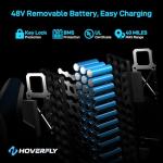 HOVERFLY OUREA 26" Electric Bike for Adults, 750W Peak Motor Mountain Ebike, 20MPH Up to 40 Miles, UL2849 Certified, 7-Speed, Removable Battery, Shock Absorber, Fat Tire Commuter E-Bike