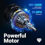 Geemax Electric Tricycle for Adults, 20" x 4.0 Fat Tire Electric Trike, Peak 750W 25MPH 36V 13Ah Lithium Battery UL Certified, Premium 80% Assembled Foldable 3 Wheel Electric Bicycle, Black