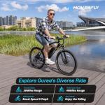 HOVERFLY OUREA 26" Electric Bike for Adults, 750W Peak Motor Mountain Ebike, 20MPH Up to 40 Miles, UL2849 Certified, 7-Speed, Removable Battery, Shock Absorber, Fat Tire Commuter E-Bike