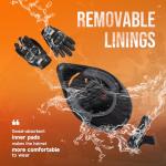 OUMURS Adult ATV Dirt Bike Helmet with Goggles Gloves & Mask Adjustable Sun Visor Motorcycle Adults Helmet Off-Road Motocross Downhill Moped MX for Unisex-Adult-Matte Black, XL