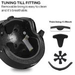 JBM Helmet Multi-Sports Bike Cycling, Skateboarding, Scooter, BMX Biking, Two Wheel Electric Board Other Sports [Impact Resistance] (Black, Large)