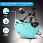 GTSBROS Adult Bike Helmet with Light - Front and Rear LED Lights Adjustable Bicycle Helmet for Adults Men Women Ebike Helmet for Commuting, Road Biking, Skating, Scooter