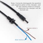 SaiDian 1Set Charging Wire 2.1mm DC Connector for 36V 48V 60V Electric Ebike Battery