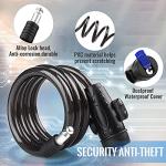 Bike Lock, [4ft/1.2m] Diyife Bike Cable Locks with 2 Keys, Weatherproof Heavy Duty Bicycle Lock Cable Anti-Theft Security Cable with Mounting Bracket for Motorcycle, Scooter, Ebike