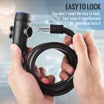 Bike Lock, [4ft/1.2m] Diyife Bike Cable Locks with 2 Keys, Weatherproof Heavy Duty Bicycle Lock Cable Anti-Theft Security Cable with Mounting Bracket for Motorcycle, Scooter, Ebike