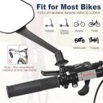 Zacro 2 Pack Bike Mirror, 2025 Upgraded Bike Mirror Handlebar Mount, 360°Adjustable Bicycle Rear View Mirror, Scratch Resistant Glass Lens, Fit for Mountain Bikes, City Road Bikes, E-bikes, Scooter