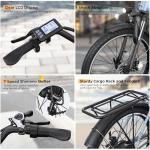 Funhang Electric Bike for Adults, 1000W Peak Ebike, 21.7MPH 50Miles City Cruiser Ebikes, 26" Step Thru Electric Bicycle with 48V Removable Battery, Adjustable Stem, Rear Rack, Front Suspension,7 Speed