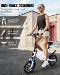ANCHEER 14" Folding Electric Bike for Teens, 500W Max Motor, 22MPH City Ebike, Triple Shock Absorber, 48V 374Wh Battery, Brake Taillight, Cruise Control, Electric Bicycle for Adults, UL2849 Compliant