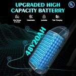 Electric Bike for Adults Q20, 2000/1500W, 37/30MPH,52V 40AH,48V/20AH E-Bike,30-180 Miles Electric Motorcycle, 20" Fat Tire Dirt Bike, UL2849 All Terrain for Mountains, Snow, Sand, Road