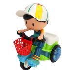 VGEBY Baby Electric Tricycle Toy, Interactive Toy with Music Light Rotating Stunt Cool Sound Rotating Light Universal Wheels Cartoon Stunt Vehicle Toy for Boys and Girls