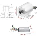 36V Electric Brushless DC Motor Kits 1000W BLDC Mid Motor 3100RPM 27.7A with 30A Speed Controller Handlebar Twist Grip Throttle Go Kart Motor Kit