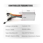CSBST Electric Bike Controller Kit 24V 36V 48V 350W Ebike Brushless Motor Controller 17Amp Ebike Controller with LCD Display Scooter Brushless Controller E Bike Speed Controller and Ebike Screen