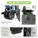 BAFANG M325 M625 Mid Drive Kit : 48V/52V 500W 750W 1000W Ebike Conversion Kit with Battery & Ebike Display, 8fun New G321 Ebike Kit for Mountain Bikes Road City Bicycle (68-73mm Bottom Bracket)