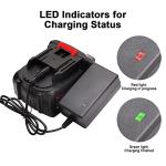 SHINTYOOL 21v Lithium Battery - 4.0 Ah Battery with Charger Adapter Led Indicator Compatible with Leaf Blower