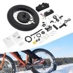 Electric Bicycle Conversion Kit, 48V 1500W Ebike 20" Rear Hub Motor Wheel Kit with PAS Sensor & LCD Display, 7 Gears Electric Snow E-Bike Conversion Kit, Upgrade Brushless Gearless Hub Motor Kit