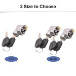 Ragyzity Electric Bike Battery Box Safety Lock, Battery Cylinder Lock Ignition Switch Anti-Theft Safety Lock, Portable Outdoor Cycling Electrombile Battery Box Lock with 2 Keys (1pc)