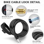 Hapleby Premium Bike Lock with 2pcs Keys, Professional Bike Cable Lock of 4 Feet, Heavy Duty Bicycle Lock Cable for Strong Anti-Theft, Come with 1PCS Mounting Bracket