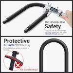 Sportneer Bike U Lock - 18mm Shackle Heavy Duty Bike Lock with 6ft Security Cable - Bicycle U-Locks with Sturdy Mounting Bracket for Road, Mountain, Electric and Folding Bike, Size 9.85''x6.3''