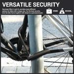 Sportneer Bike U Lock - 18mm Shackle Heavy Duty Bike Lock with 6ft Security Cable - Bicycle U-Locks with Sturdy Mounting Bracket for Road, Mountain, Electric and Folding Bike, Size 9.85''x6.3''