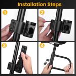 NDakter Motorcycle Locks Anti Theft, Heavy Duty Bike U Lock with 4FT Chain and Bracket,15mm Shackle Electric Bicycle Lock for Scooter, 3 Keys Motorcycle Wheel Lock for Ebike, Moped, Tricycle (160mm)