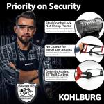 KOHLBURG Folding Bike Lock [43”] Bolt Cutter Proof with 4-Digit Combination Code & Bracket - Long Foldable Bike Lock of Heavy Duty Anti Theft Security Level for Bicycle e-Bike MTB & Scooter