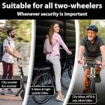 KOHLBURG Folding Bike Lock [43”] Bolt Cutter Proof with 4-Digit Combination Code & Bracket - Long Foldable Bike Lock of Heavy Duty Anti Theft Security Level for Bicycle e-Bike MTB & Scooter