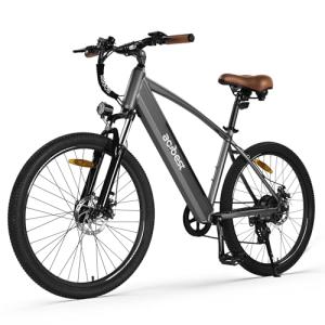 ACTBEST Core Electric Bike for Adults - Peak 1000W Brushless Motor Ebike, 468&500Wh Removable Built in Battery 26&27.5X2.1 Tire Step Over Bicycle with 7 Speed, Commute E Bikes Grey E Bikes